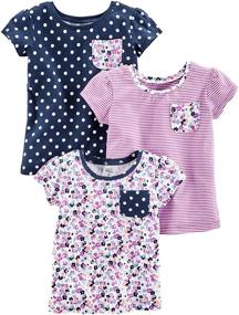 img 3 attached to 👚 Stylish and Versatile: Simple Joys Carters Toddler Girls' 3 Pack Clothing for Tops, Tees & Blouses