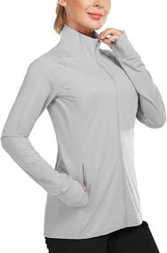 img 1 attached to 🏕️ BALEAF Women's Lightweight Hiking Shirts: Full Zip UPF 50+ Sun Protection, Long Sleeve Running Jackets with Zip Pockets