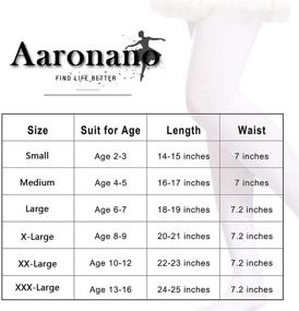 img 3 attached to Premium Quality School Girl's Footed Ballet Dance Tights - Aaronano - Set of 3 Pairs