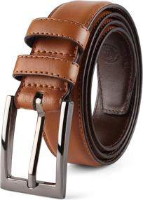 img 3 attached to 👔 Stylish and Durable Genuine Leather Accessories and Belts for Men in Classic Brown Size