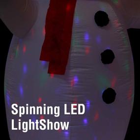 img 2 attached to 🎅 UNIFEEL 6ft Snowman Inflatable: Colorful Kaleidoscope Lightshow for Merry Christmas Yard Decoration with Blower & Adaptor