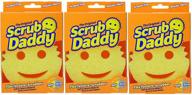 original scrub daddy sponge: versatile, odor resistant, scratch-free scrubber for dishes and home - pack of 3 logo