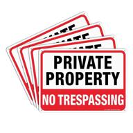 weatherproof private property trespassing sign logo