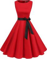 👗 сарафан gardenwed hepburn rockabilly коктейльного платья в красном цвете - женская одежда логотип