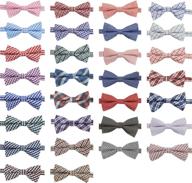 nicecode dog bow ties: 30pcs adjustable plaid bowties for pet grooming accessories logo