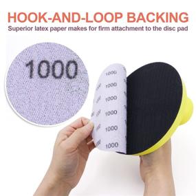 img 1 attached to High Performance 6 Inch Hook and Loop Sanding Discs: 30 Pack with Various Grits (1000, 1500, 2000, 3000, 5000, 10000 Grit) for Fine Sandpaper, Aluminum Oxide, Wet Dry Usage - Perfect for Car Polishing & Paint Finishing