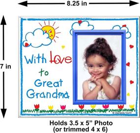 img 3 attached to 👵 Great Grandma Picture Frame - With Love to Great Grandma, Classic Crayola Cute Frame - 8.25 x 7" Size, Fits 3.5 x 5" Photo, Easy to Mail