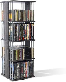 img 2 attached to Atlantic Typhoon Media Spinner Unit: 360° Rotation, 216 CD & 144 DVD Capacity, 4 Shelves, Espresso/Silver Finish - PN82635716