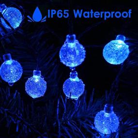 img 1 attached to 🌟 Enhance Your Outdoor Space with Blue 2-Pack 46FT 160 LED Crystal Globe Solar String Lights: Waterproof & Decorative with 8 Lighting Modes for Garden Xmas Party Decor (Blue)