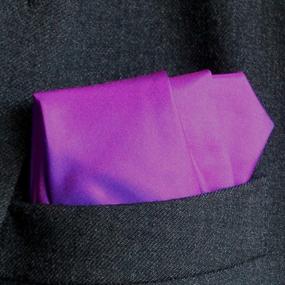 img 3 attached to 💜 Premium Purple Silk Pocket Square