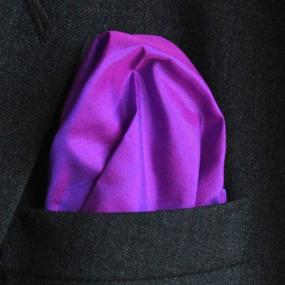img 2 attached to 💜 Premium Purple Silk Pocket Square