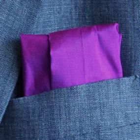 img 1 attached to 💜 Premium Purple Silk Pocket Square