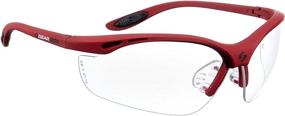 img 1 attached to Highly Visible GEARBOX Vision Red Frame Eyewear Set | Clear Lens with Sturdy Hard Case