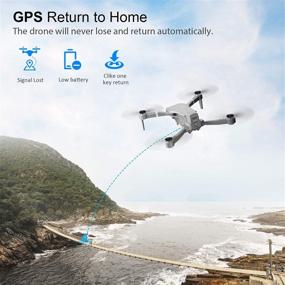 img 1 attached to 🚁 4DRC F3 GPS Drone with 4K Camera: Adults' RC Quadcopter for 5G FPV Live Video, Beginner's Choice - 2 Batteries, Carrying Case, Auto Return, Follow Me, Waypoint Fly, and More!