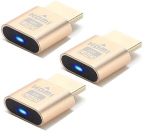 img 3 attached to Улучшенный дамми-плаг HDMI 4K - Переживите высокое разрешение виртуального экрана на Windows, Mac OSX, Linux - 3 штуки