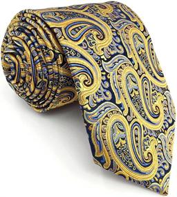 img 2 attached to 🌼 Yellow Paisley Fashion Wedding Necktie