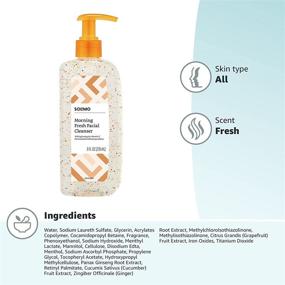 img 1 attached to Discover the Refreshing Power of Solimo Morning Fresh Facial Cleanser with Ginseng and Vitamin C, 8 fl oz on Amazon