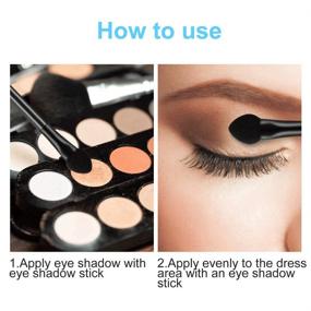 img 2 attached to 🖌️ AaKode Double-End Eyeshadow Brushes - Professional Cosmetic Tool for Makeup Application, 30 PCS Disposable Dual Sides Sponge Brushes, 12 CM, Black