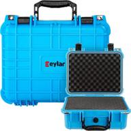 📸 eylar protective hard camera case: water & shock proof with foam - tsa approved - 13.37 x 11.62 x 6 inch - light blue logo