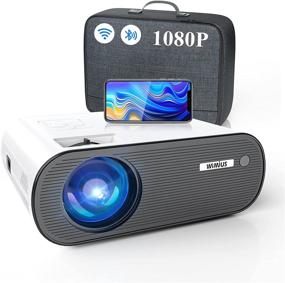 img 4 attached to 🎥 WiMiUS K5 Mini WiFi Bluetooth Projector - Full HD 1080P, Portable & 300'' Display, with Carry Bag - Ideal for TV Stick, Home Movie, Gaming - HDMI, AUX, AV, PS4 - Compatible with iOS & Android