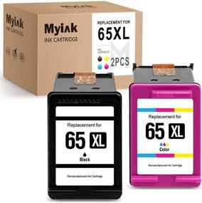 img 4 attached to 🖨️ High-Quality MYIK Remanufactured Ink Cartridge Replacement for HP 65XL 65 XL - Ideal for Deskjet 3755 3752 2652 2622 2624 2655 2624 Envy 5055 5052 5010 - Black, Tri-Color, 2-Pack (V-MYIK-H65XL-1BK-1C-NEW3)