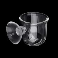 🐠 red worm feeding cup for fish tanks - weaverbird aquarium glass cone feeder for shrimp and plants logo