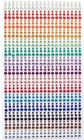 img 4 attached to 💎 900-Piece All-in-One Rhinestone Stickers Sheet: 15 Colors, Various Sizes, DIY Self Adhesive Gem Embellishments for Crafts, Body, Nails, and More