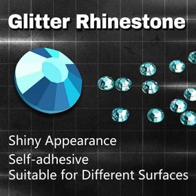 img 2 attached to 💎 900-Piece All-in-One Rhinestone Stickers Sheet: 15 Colors, Various Sizes, DIY Self Adhesive Gem Embellishments for Crafts, Body, Nails, and More