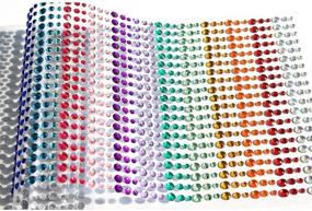 img 1 attached to 💎 900-Piece All-in-One Rhinestone Stickers Sheet: 15 Colors, Various Sizes, DIY Self Adhesive Gem Embellishments for Crafts, Body, Nails, and More