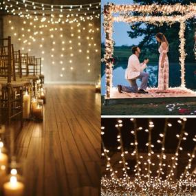 img 2 attached to 🎉 AMIR Upgraded Window Curtain String Lights: Sound Activated Function, Syncs with Any Voice! 9.8 FT 300 LED USB Powered Room Decor Lights for Wedding, Party, Birthday, Christmas, Halloween Decorations