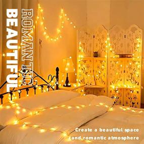 img 2 attached to Waterproof Battery Operated LED Twinkle String Lights - Warm White Fairy Lights for Indoor/Outdoor Use, Perfect for Christmas, Weddings, Parties, Christmas Trees