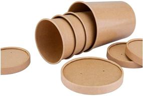 img 1 attached to 🍲 Eco-Friendly Kraft Soup Bowls with Lids - Disposable Food Cups for Take-Outs, Restaurants, and To-Go Lunch - Brown Containers for Soup (25/Pack, 12 oz)