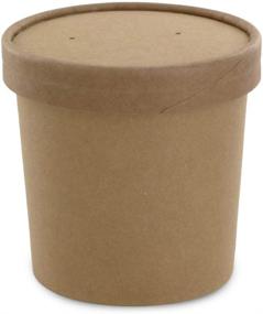 img 4 attached to 🍲 Eco-Friendly Kraft Soup Bowls with Lids - Disposable Food Cups for Take-Outs, Restaurants, and To-Go Lunch - Brown Containers for Soup (25/Pack, 12 oz)
