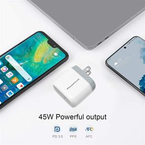 img 3 attached to ⚡ PowerLot Fast Charger USB-C, 45W S21 Ultra Charger with PD 3.0 PPS/AFC, GaN Tech Super Fast Charger for S21, S20, Note 20 Series, MacBook, iPad, iPhone, USB-C Laptops