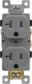 img 3 attached to ENERLITES Tamper Resistant Receptacles Industrial 62080 TR GY 10PCS - Reliable and Secure Power Outlets for Commercial and Workplace Environments