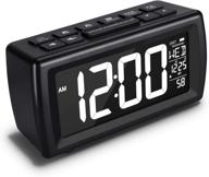 azutta digital alarm clock radio: versatile 7-color display, adjustable brightness, fm radio, dual alarms, snooze, usb port - perfect for bedroom logo