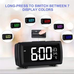img 3 attached to AZUTTA Digital Alarm Clock Radio: Versatile 7-Color Display, Adjustable Brightness, FM Radio, Dual Alarms, Snooze, USB Port - Perfect for Bedroom