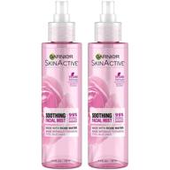 🌹 garnier skinactive rose water facial mist spray, 4.4 fl oz (pack of 2) - improved packaging logo