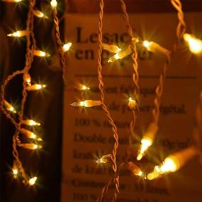 img 3 attached to 🎄 RECESKY 100 Christmas Icicle Lights - Warm White Curtain String Light for Outdoor/Indoor Decor - Mini Bulb Lighting for Bedroom, Window, Home, Garland, Xmas, Wreath