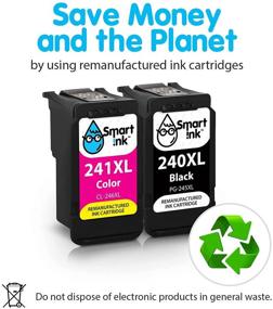 img 3 attached to 🖨️ High-Quality Smart Ink Remanufactured Ink Cartridge Replacement (Canon 240 241) - Compatible with Pixma MG3620, MG3520, MX472, TS5120, MX452, MX432, MX532, MG3220 Printer - XL Black & Color Combo Pack