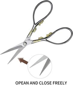 img 2 attached to 🌈 Vintage European Auspicious Clouds Steel Sharp Tip Snip Scissors: A Versatile All-Purpose Tool for Sewing, Embroidery, Needlework, Art, Craft, Thread, and Paper Cutting