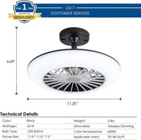 img 3 attached to Dimmable Enclosed Stepless Adjustable Bathroom Lighting & Ceiling Fans