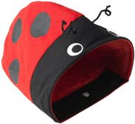 🐞 petrageous 13085 ladybug crinkle cat cave: red and black, 18.5-inch long, 11.5-inch wide, 10-inch tall logo