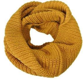 img 3 attached to 🧣 Yellow Knitted Winter Infinity Wrapables