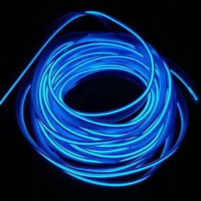 img 3 attached to 🚗 Enhance Your Car's Interior with El Wires Car Kit: 5m/16ft, Cold Light, Bright Neon Tube Circle Decoration (Blue, 5M)