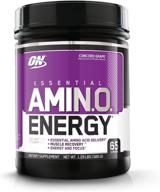 🍇 optimum nutrition amino energy - concord grape pre workout powder with green tea, bcaa, amino acids, keto-friendly, green coffee extract - 65 servings logo