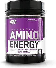 img 4 attached to 🍇 Optimum Nutrition Amino Energy - Concord Grape Pre Workout Powder with Green Tea, BCAA, Amino Acids, Keto-Friendly, Green Coffee Extract - 65 Servings