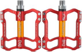 img 4 attached to 🚲 ThinkTop 8 MTB/BMX Road Mountain Bike Platform Pedals | Flat Design | Sealed Bearings | Lubricated Axle | 9/16 Inch