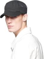 cacuss military hat: 100% cotton fashion cap for men and women - adjustable army cadet hat with comfy flat top логотип