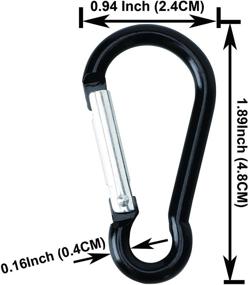 img 2 attached to 🔑 30pcs Mini Aluminum Carabiner Spring Clip Hook Keychain for Camping, Hiking, Fishing, Traveling, Backpack, Water Bottle (Color)